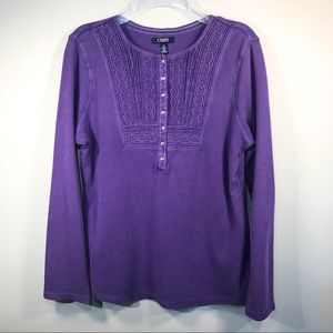 Chaps | Purple Thermal With Embellished Bib Front